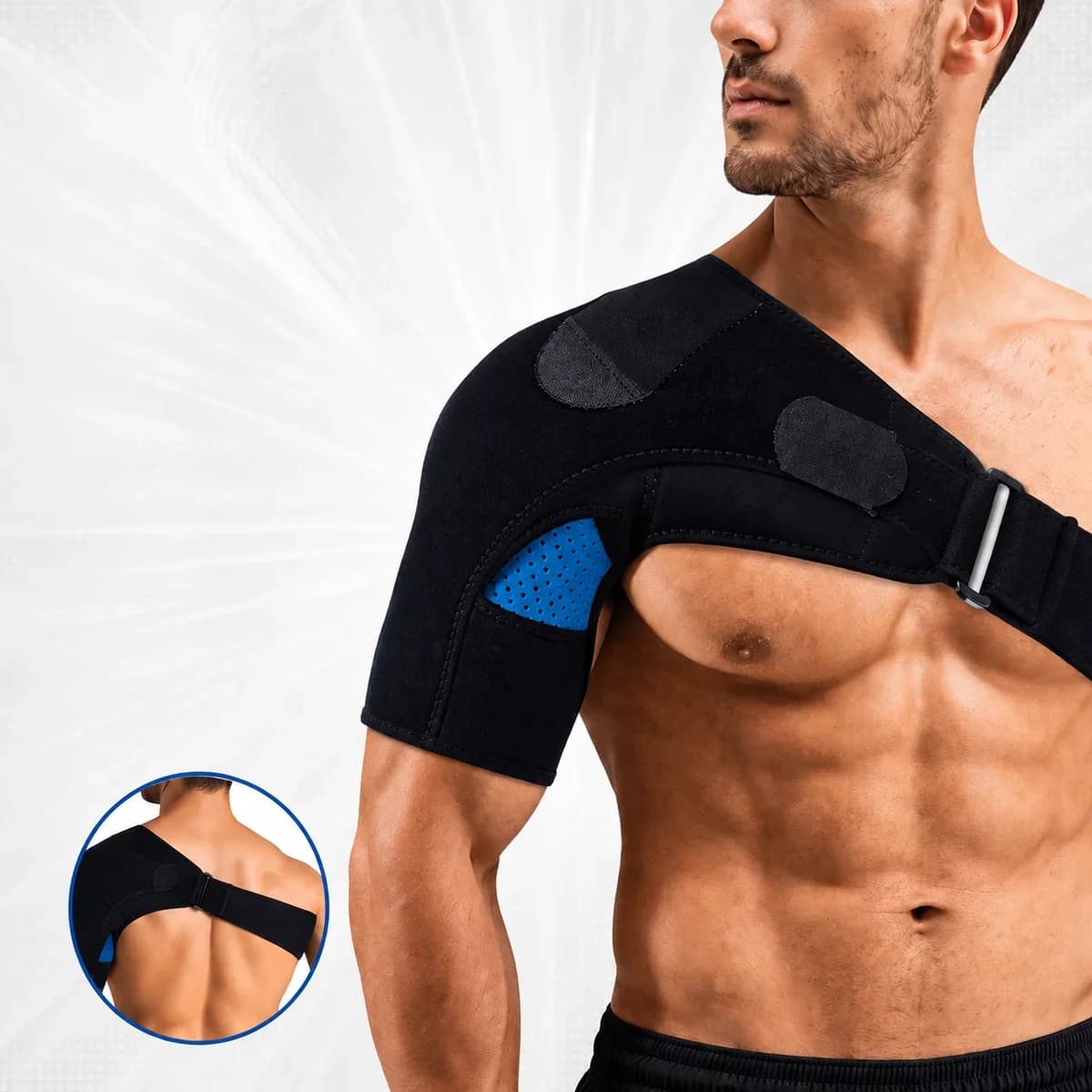 Support épaule réglable pour maintien sportif
